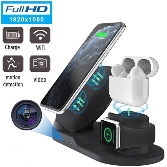 Mini Camera Multi-functional Wireless Charger 1080p Hd Wifi Motion Detection Nanny Cam